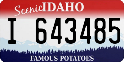 ID license plate I643485