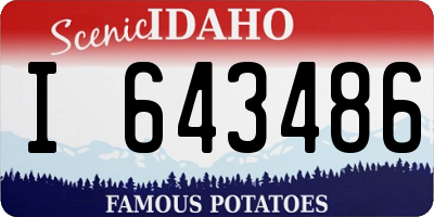 ID license plate I643486