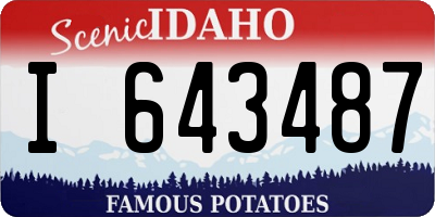 ID license plate I643487