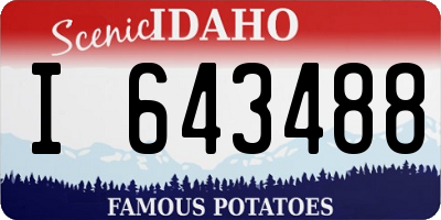 ID license plate I643488
