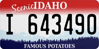 ID license plate I643490