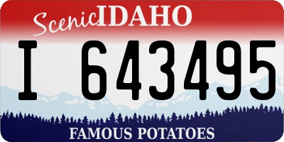 ID license plate I643495