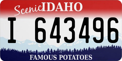 ID license plate I643496