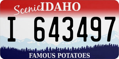 ID license plate I643497