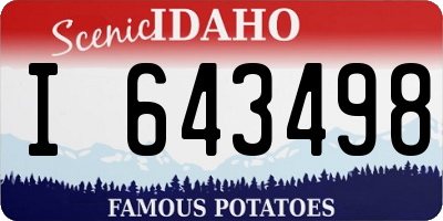 ID license plate I643498
