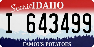 ID license plate I643499