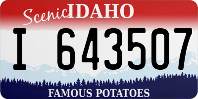 ID license plate I643507