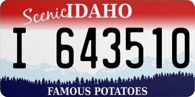 ID license plate I643510