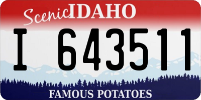 ID license plate I643511