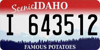 ID license plate I643512