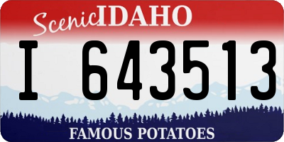 ID license plate I643513