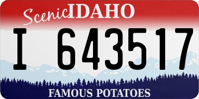 ID license plate I643517