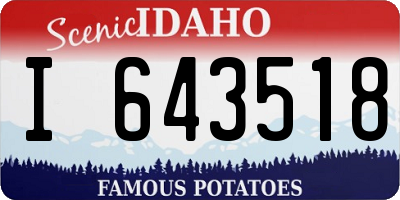 ID license plate I643518