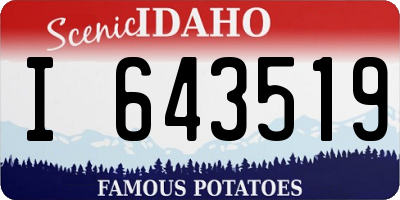 ID license plate I643519
