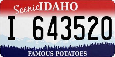 ID license plate I643520