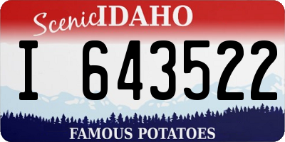 ID license plate I643522