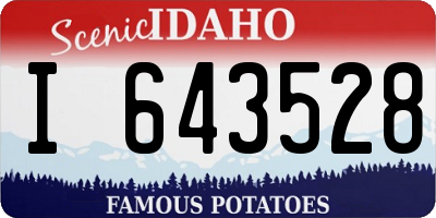 ID license plate I643528