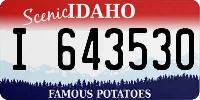 ID license plate I643530