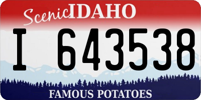ID license plate I643538