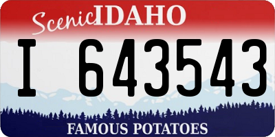 ID license plate I643543