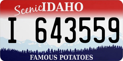 ID license plate I643559