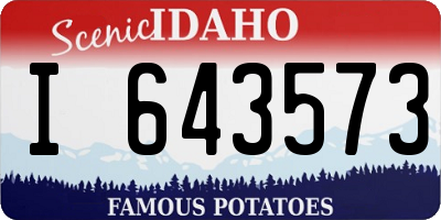 ID license plate I643573