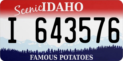 ID license plate I643576