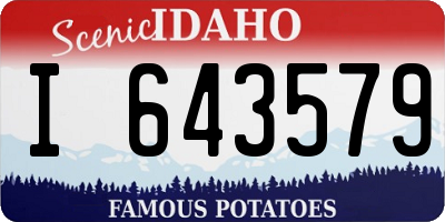 ID license plate I643579
