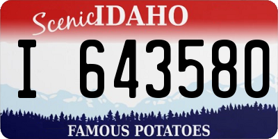ID license plate I643580