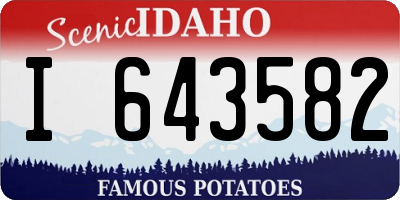 ID license plate I643582