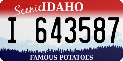 ID license plate I643587