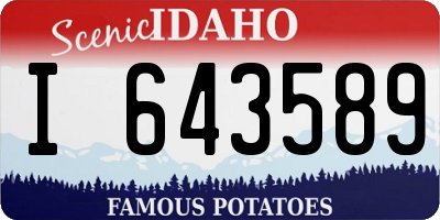 ID license plate I643589