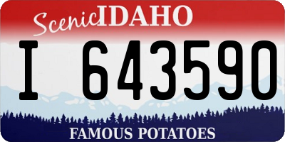 ID license plate I643590