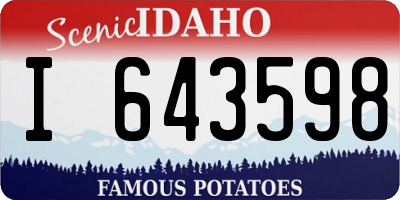 ID license plate I643598