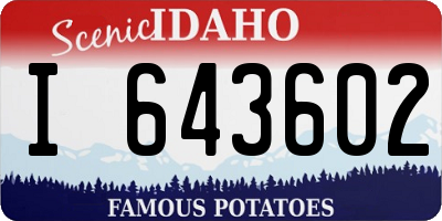 ID license plate I643602