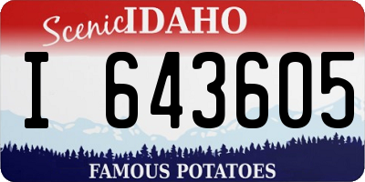 ID license plate I643605