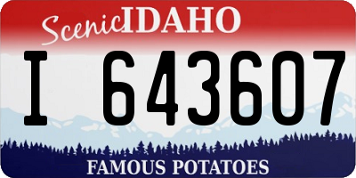 ID license plate I643607