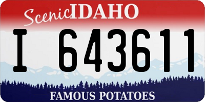 ID license plate I643611
