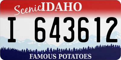 ID license plate I643612
