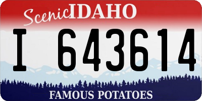 ID license plate I643614
