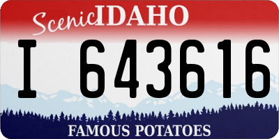 ID license plate I643616