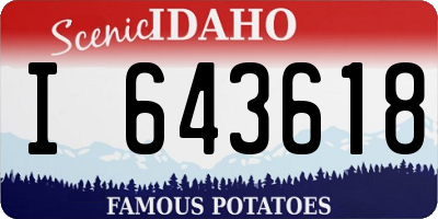 ID license plate I643618