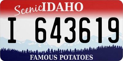 ID license plate I643619
