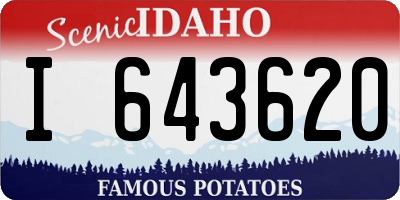 ID license plate I643620