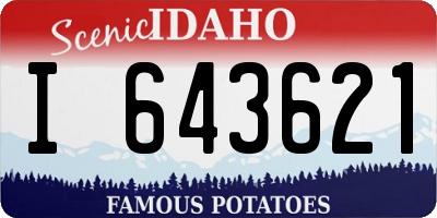 ID license plate I643621