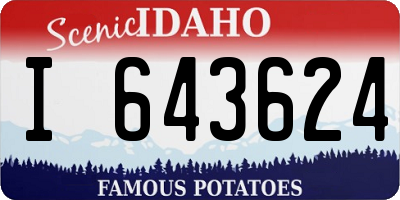 ID license plate I643624