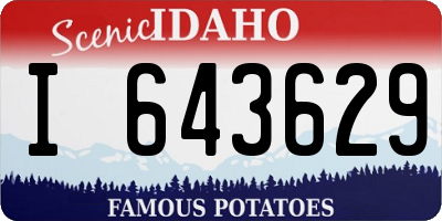 ID license plate I643629