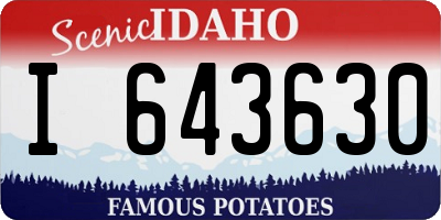 ID license plate I643630