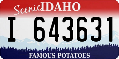 ID license plate I643631