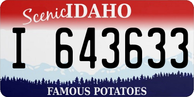 ID license plate I643633